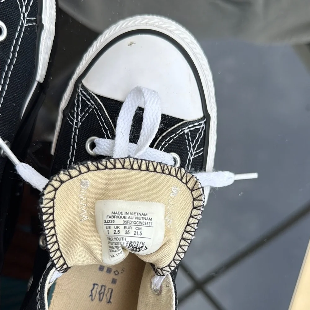 Converse All Star Black Canvas Shoes - Picture 2 of 7